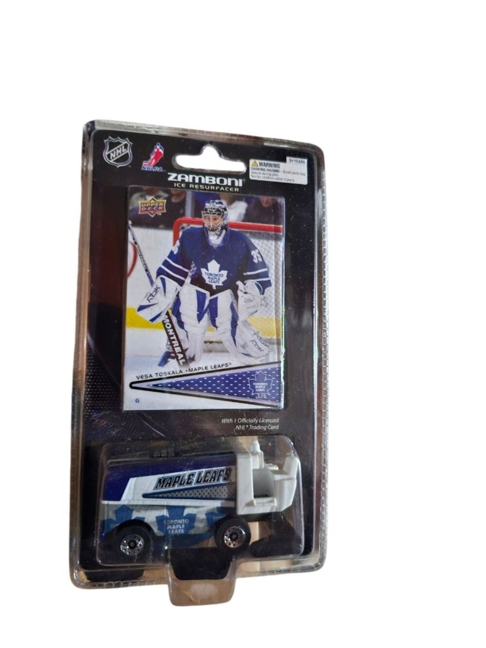 Toronto Maple Leafs Diecast Zamboni W/Vesa Toskala Card 2008 In Orig Package NHL